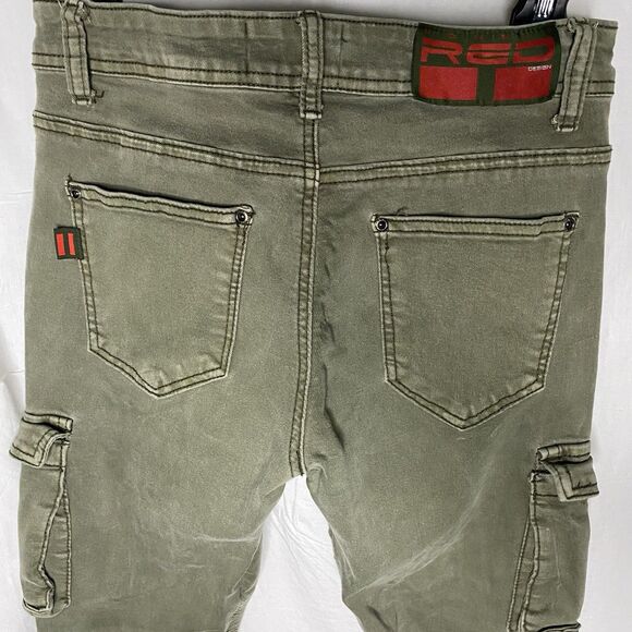 DOUBLE RED Cargo Pants Stretch Performance Tactical Streetwear Womens 4 Green - Picture 11 of 11